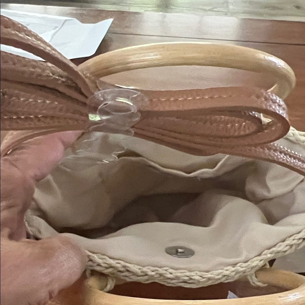 American Eagle Outfitters NWT Cream Woven Crossbody Bag/Purse - Picture 10 of 12